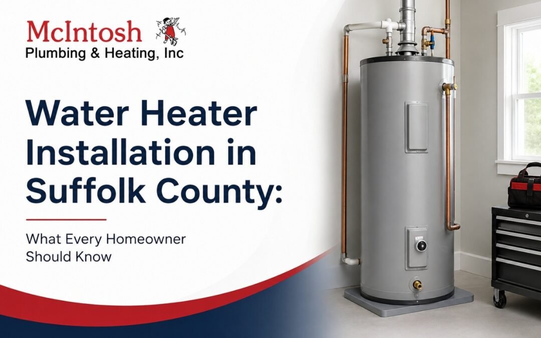 water heater installation in Suffolk County